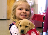 Girl with Puppy